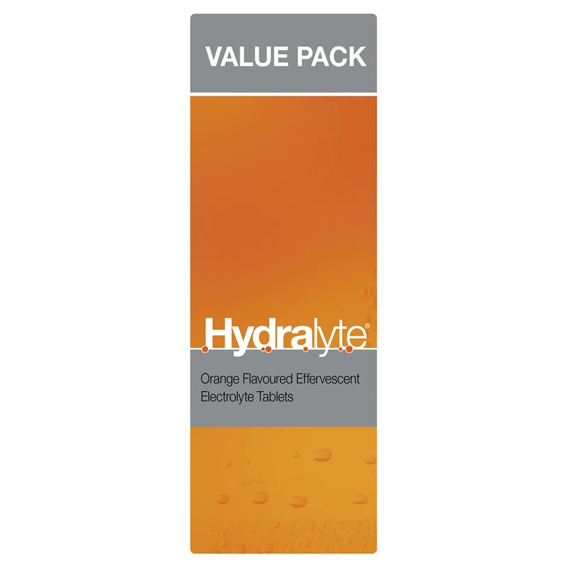 Hydralyte Electrolyte Effervescent Orange 60 Tablets Exclusive Size - GimmeNow
