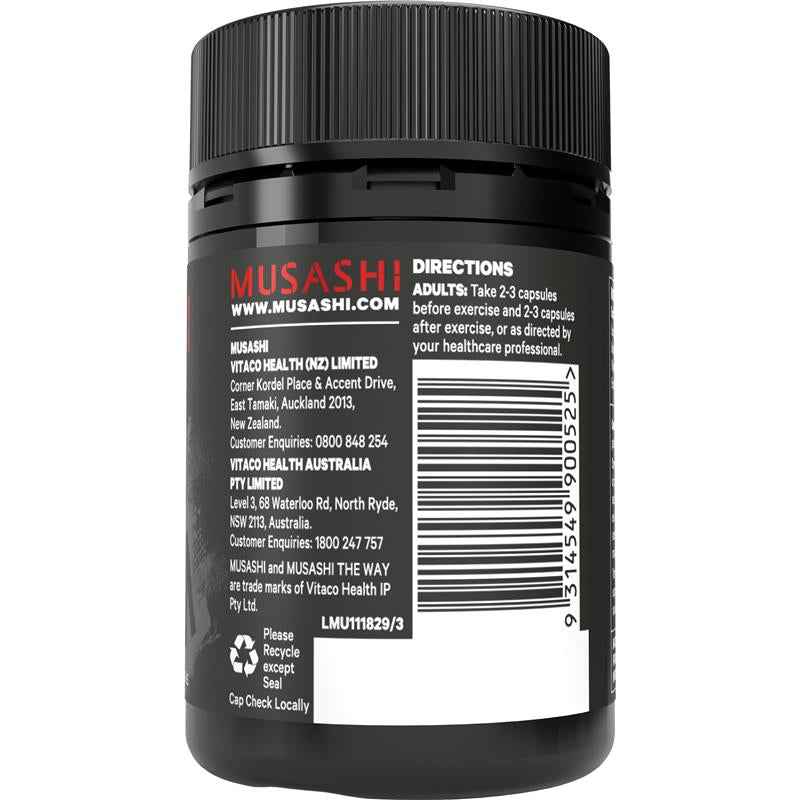 Musashi Muscle Recovery BCAAs 60 Capsules