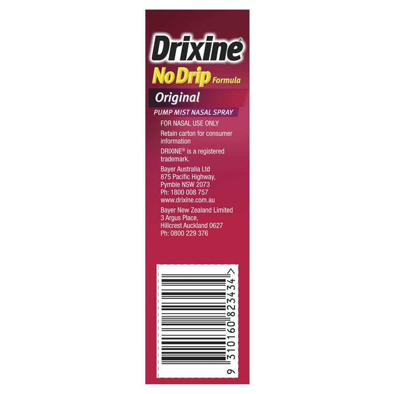 Drixine 12 Hour Relief No Drip Original Nasal Spray 15ml