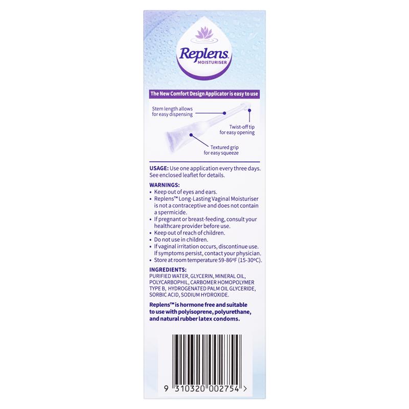 Replens Vaginal Moisturiser 10