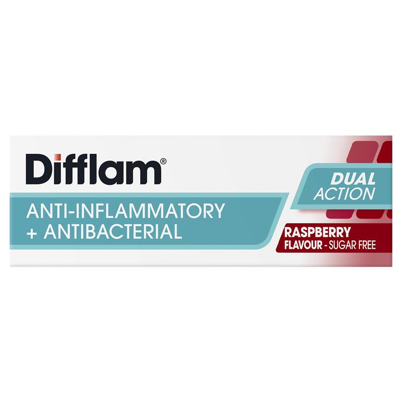 Difflam Sore Throat Sugar Free Raspberry 16 Lozenges