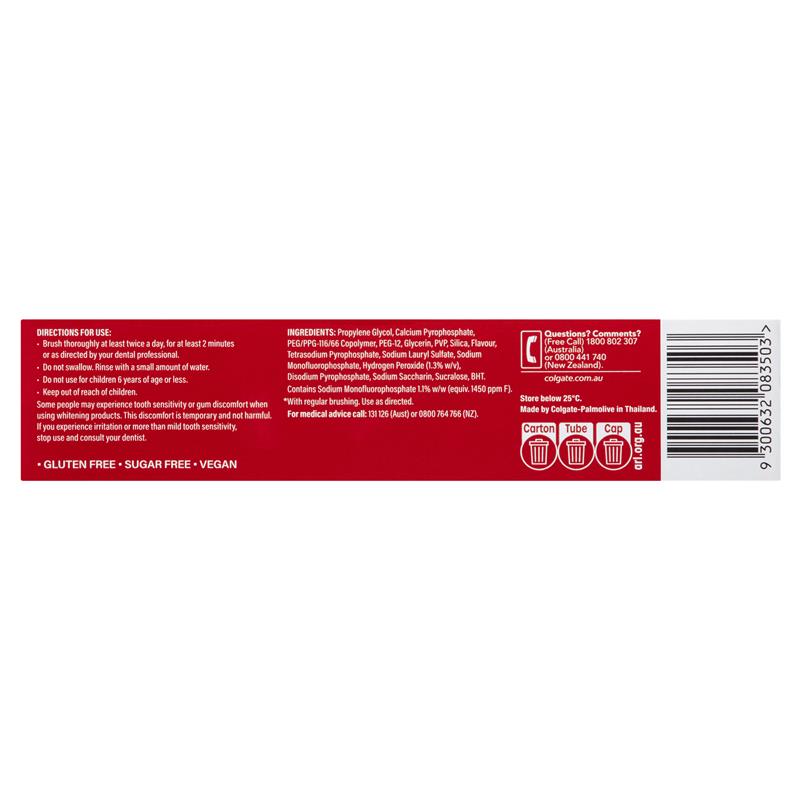 Colgate Toothpaste Optic White Stain Fighter Teeth Whitening Enamel Care 140g