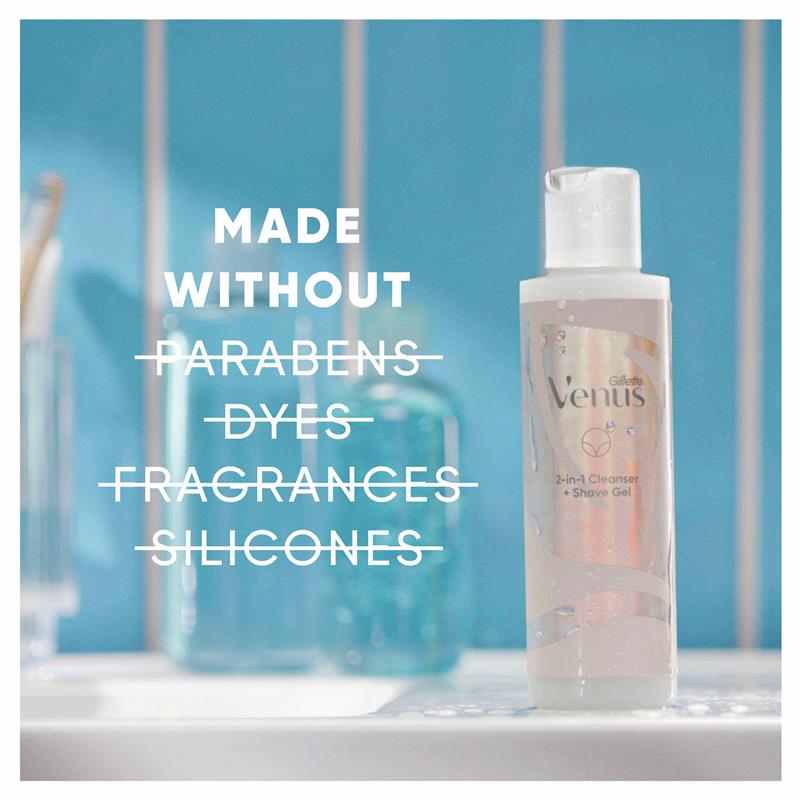 Gillette Venus for Pubic Hair & Skin 2 In 1 Cleanser & Shave Gel 190ml - GimmeNow