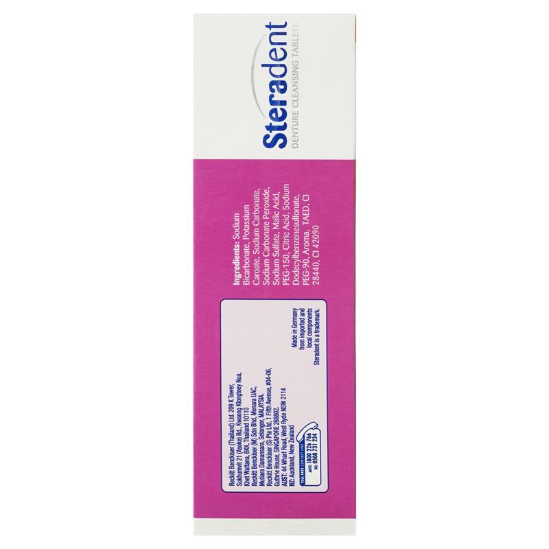 Steradent Extra Strength Denture Care Cleansing Tablets Whitening 48 pack