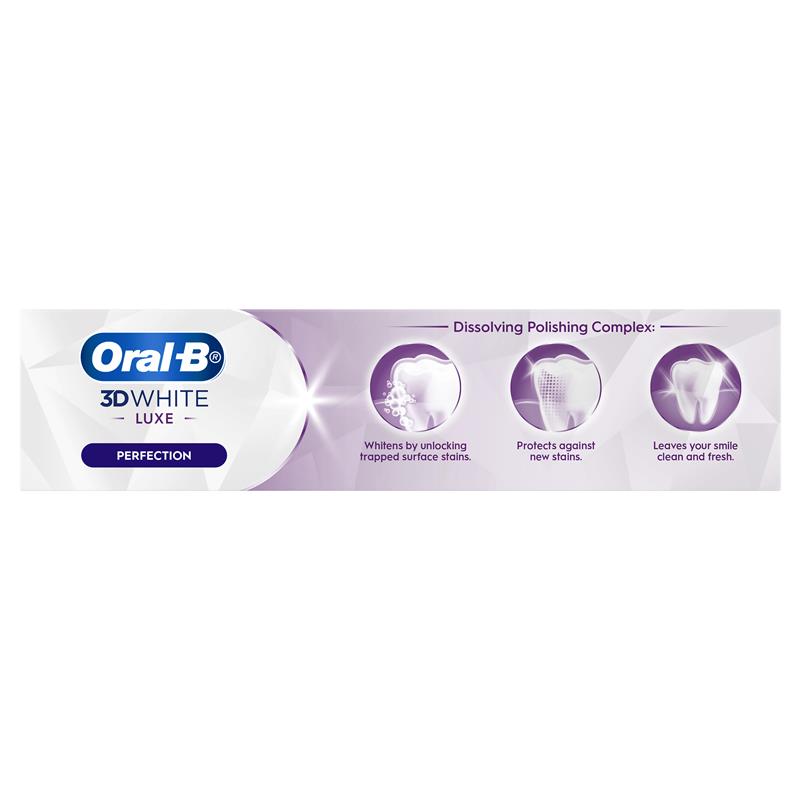 Oral B Teeth Whitening Toothpaste 3D White Luxe Perfection 95g - GimmeNow