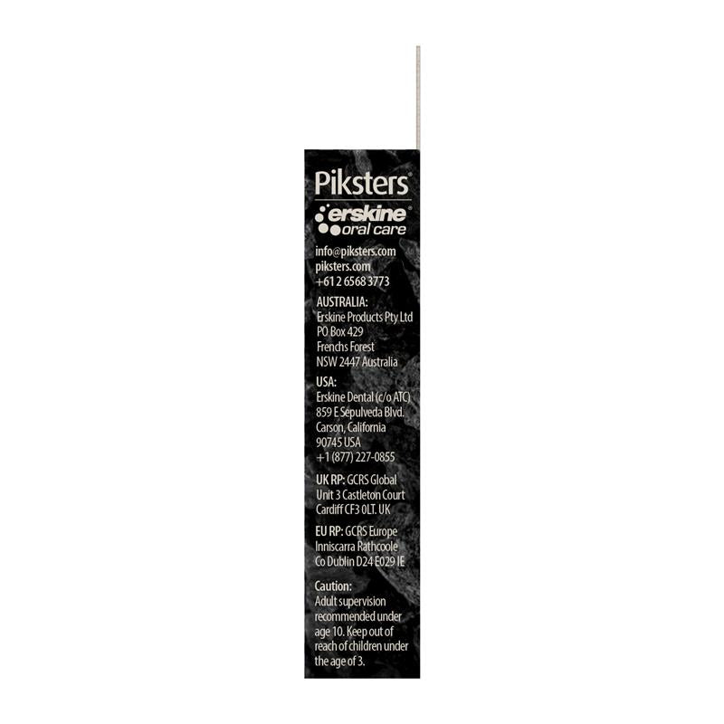 Piksters Eco Floss Pick Charcoal 30 Pack