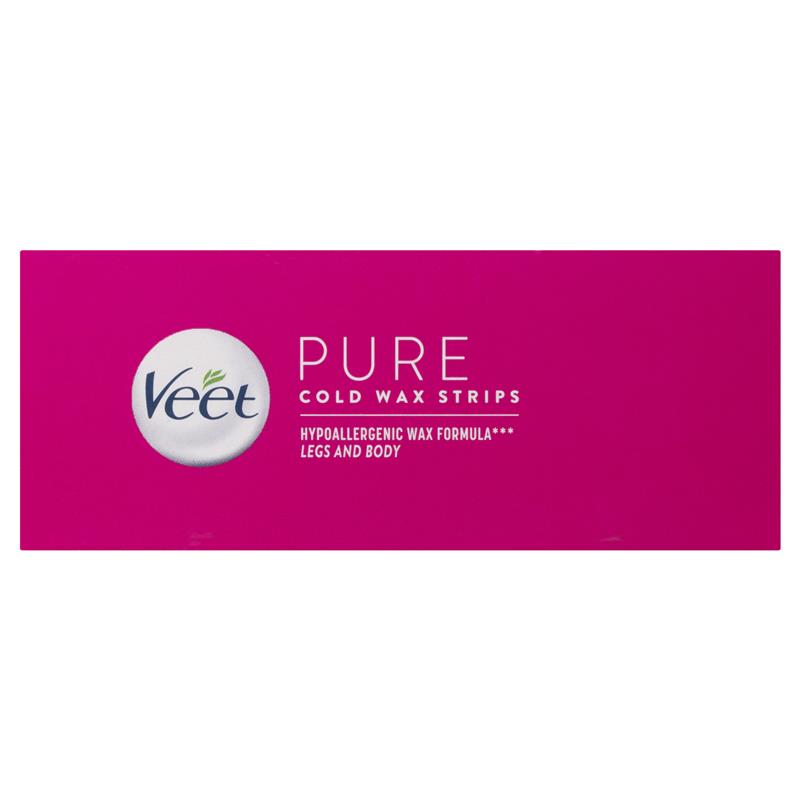 Veet Pure Cold Wax Strips Leg 40 Pack