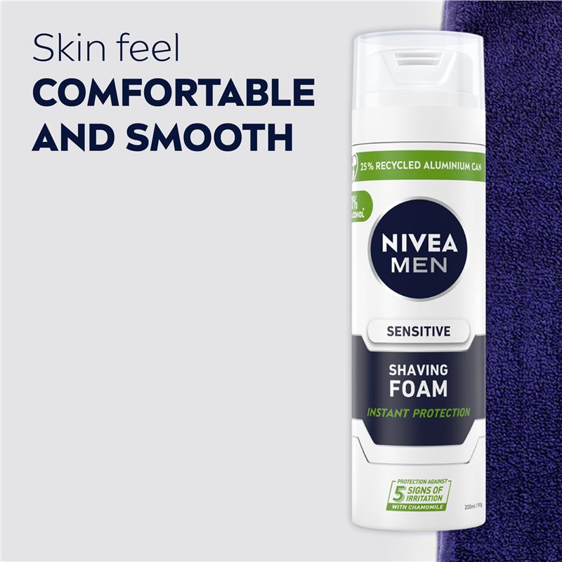 NIVEA MEN Sensitive Shaving Foam Instant Protection 200ml