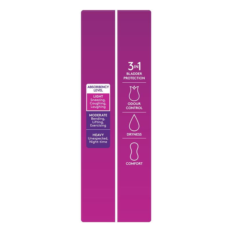 Poise Incontinence Liners Extra Long 44 Pack