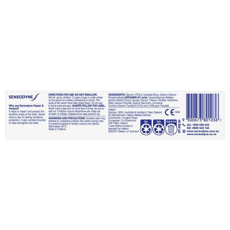 Sensodyne Sensitive Teeth Pain Repair & Protect Toothpaste 100g