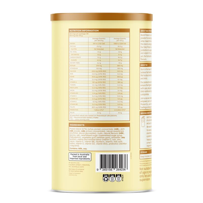 Bondi Protein Co. Daily Protein Caramel Honeycomb 800g