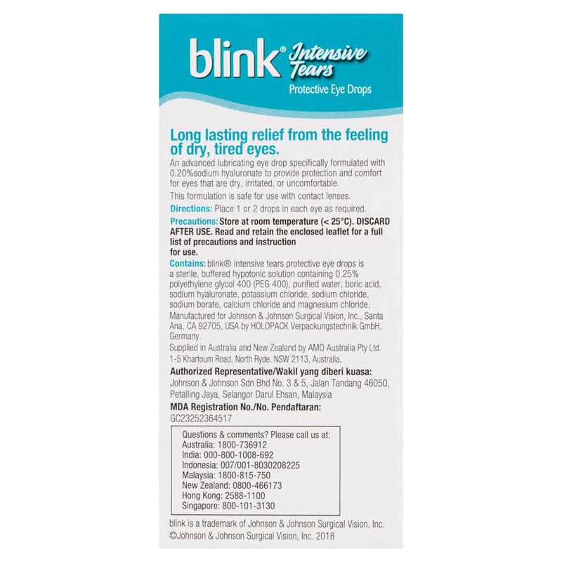Blink Intensive Tears 0.4 x 20 Vials