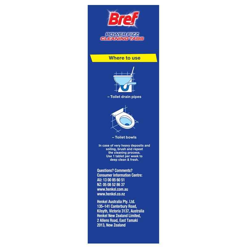 Bref Power Fizz Cleaning Tabs Lemon 8 Pack