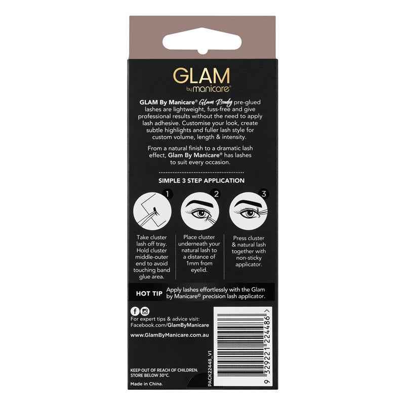 Glam By Manicare Glam Ready Pre-Glued Lizzie Cluster Lashes Luxer