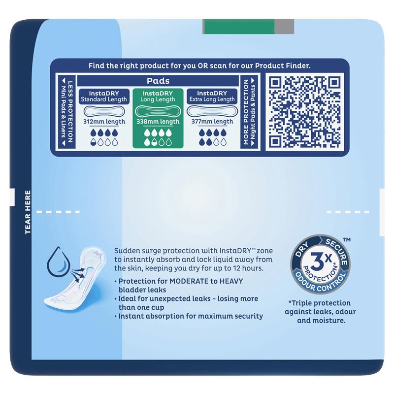 Tena Pads InstaDry 8 Pack