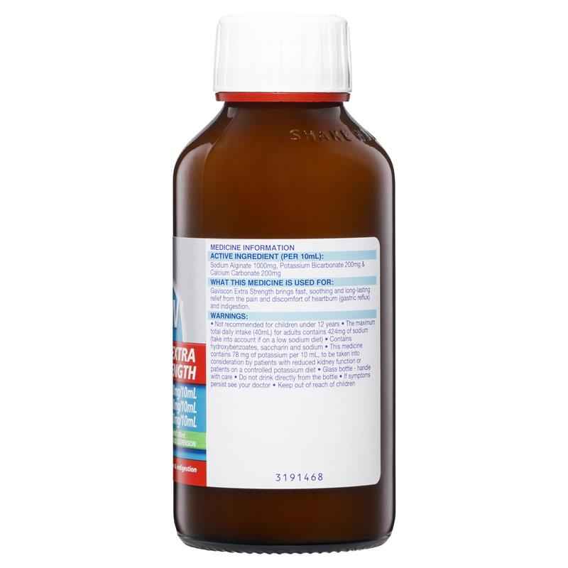 Gaviscon Extra Strength Heartburn And Indigestion Relief Peppermint Flavour 300ml
