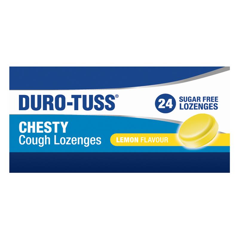 DURO-TUSS Chesty Cough Lozenges Lemon 24 Lozenges
