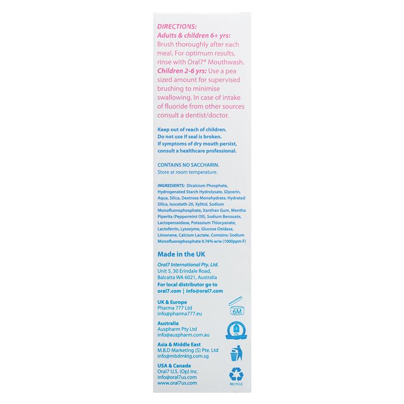 Oral7 Dry Mouth Toothpaste 75ml