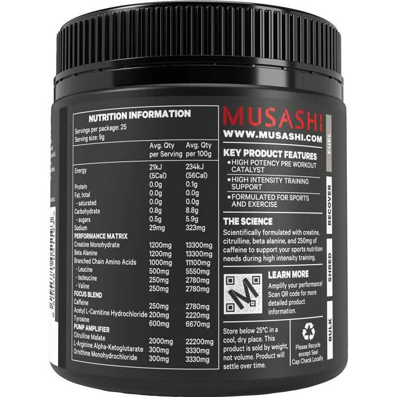 Musashi Pre Workout Watermelon 225g
