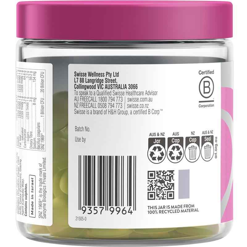 Swisse Vaginal Health Probiotic Gummies 60 Pack