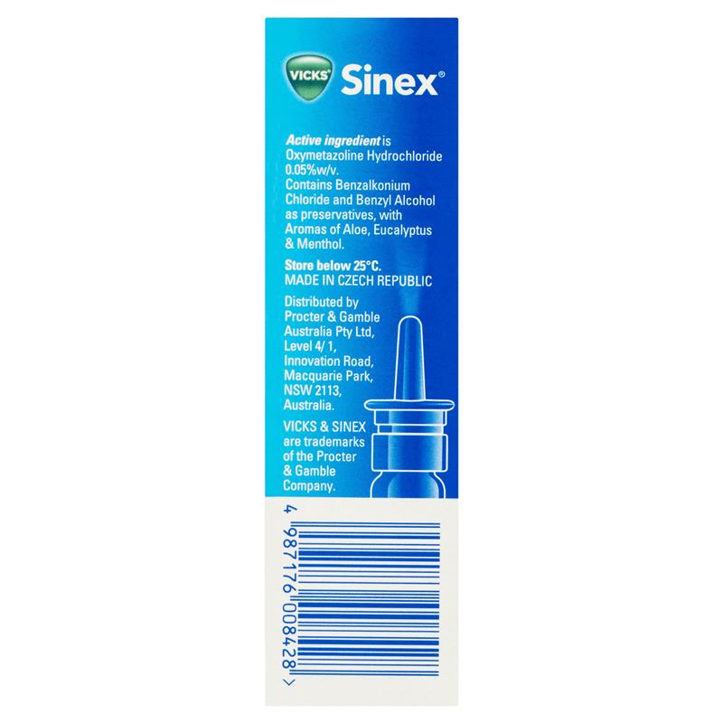 Vicks Sinex Aloe Nasal Spray 15mL - GimmeNow