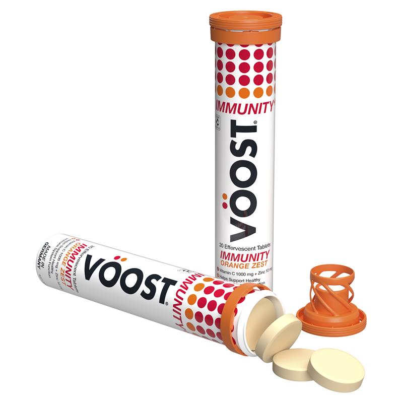 Voost Immunity Orange Zest Effervescent Tablets 60 Pack Exclusive Size