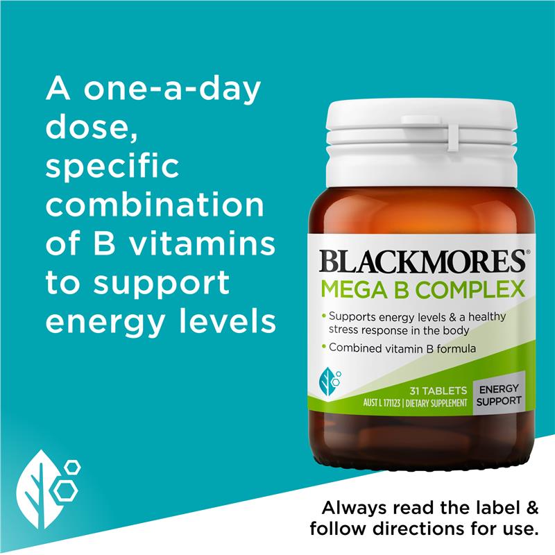 Blackmores Mega B Complex 31 Tablets - GimmeNow