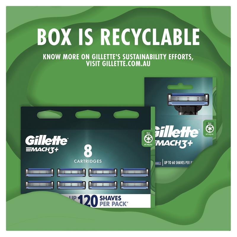 Gillette Mach 3+ Razor 2 Up