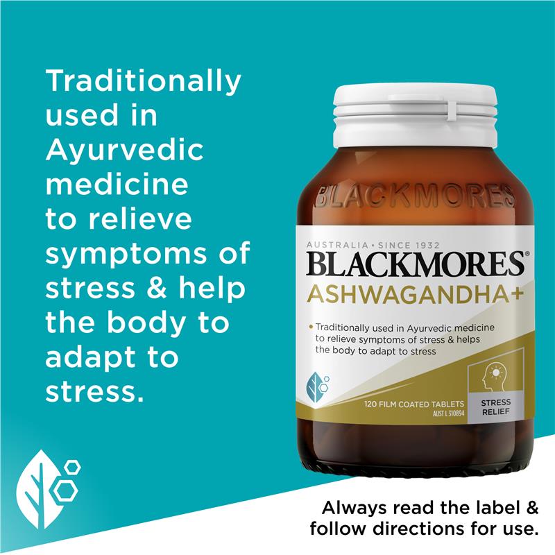 Blackmores Ashwagandha + 120 Tablets - GimmeNow