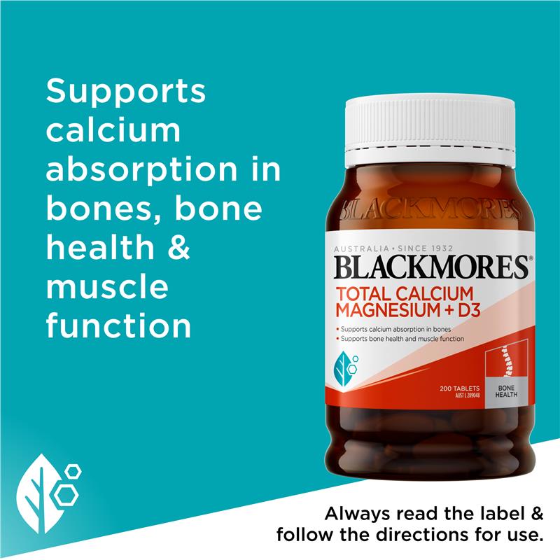Blackmores Total Calcium and Magnesium + D3 200 Tablets