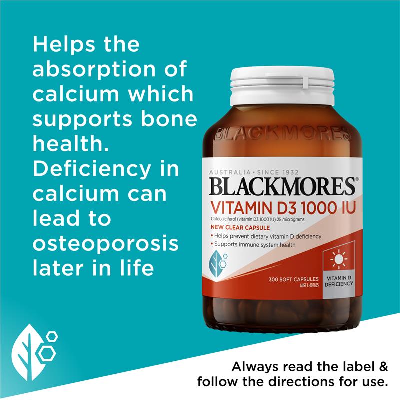 Blackmores Vitamin D3 1000IU 300 Capsules