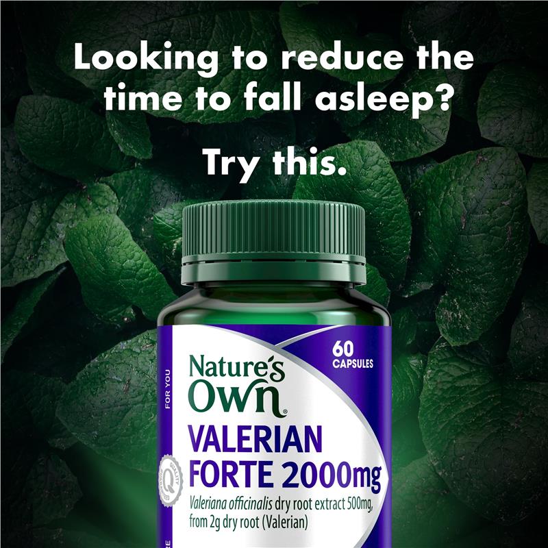 Nature's Own Valerian Forte 2000mg 60 Capsules - GimmeNow