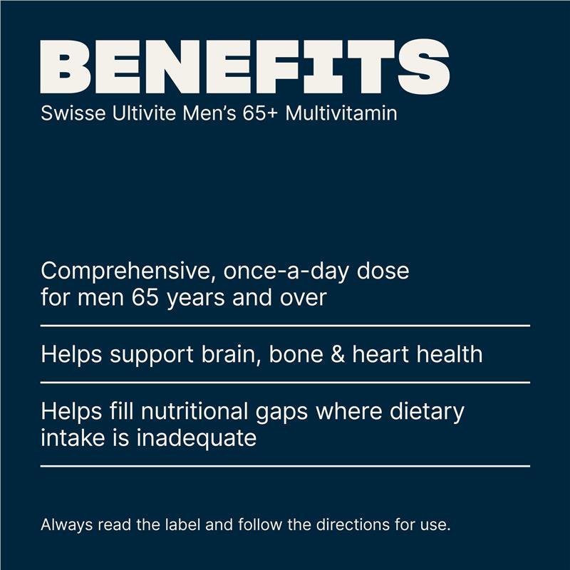 Swisse Mens Multivitamin 65+ 60 Tablets - GimmeNow