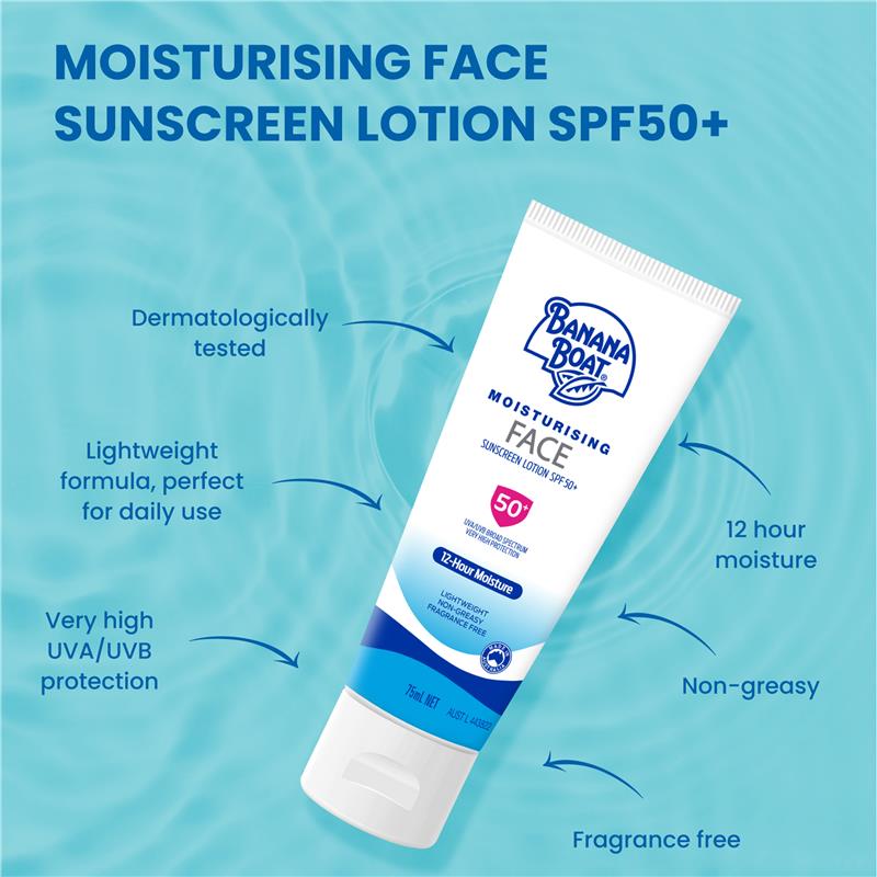 Banana Boat Moisturising Face 75ml