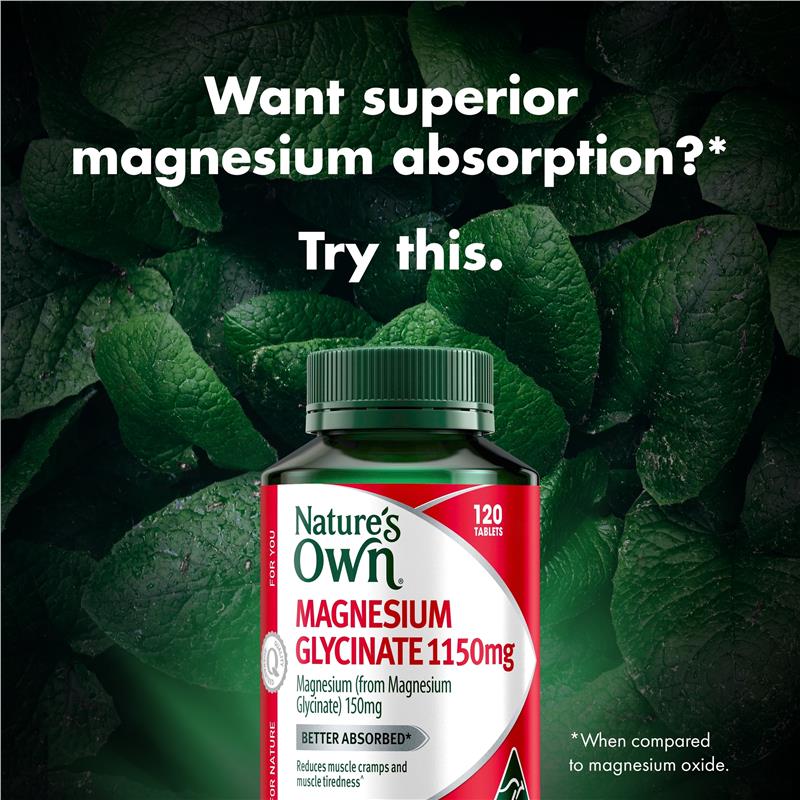 Nature's Own Magnesium Glycinate 1150mg 120 Tablets
