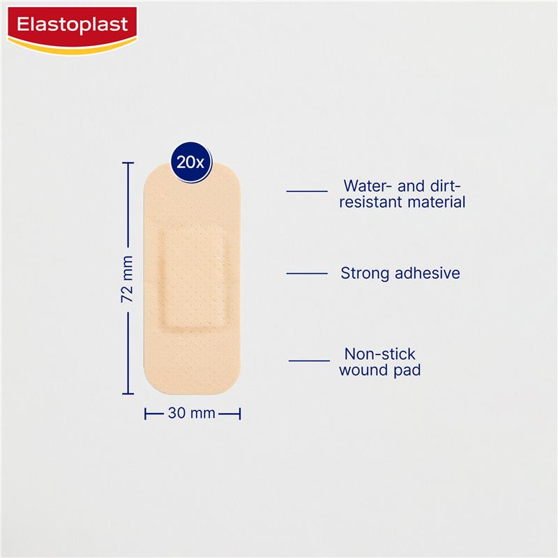 Elastoplast 48445 Extra Wide Plastic Strips 20