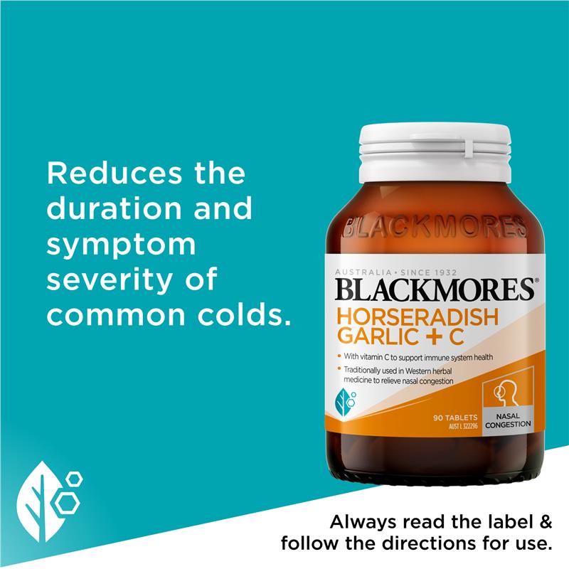 Blackmores Horseradish Garlic + C 90 Tablets