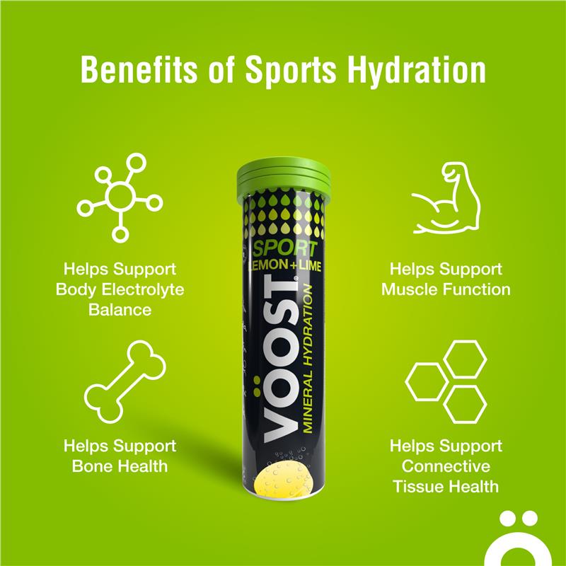 Voost Sport Lemon & Lime Effervescent 10 Tablets - GimmeNow