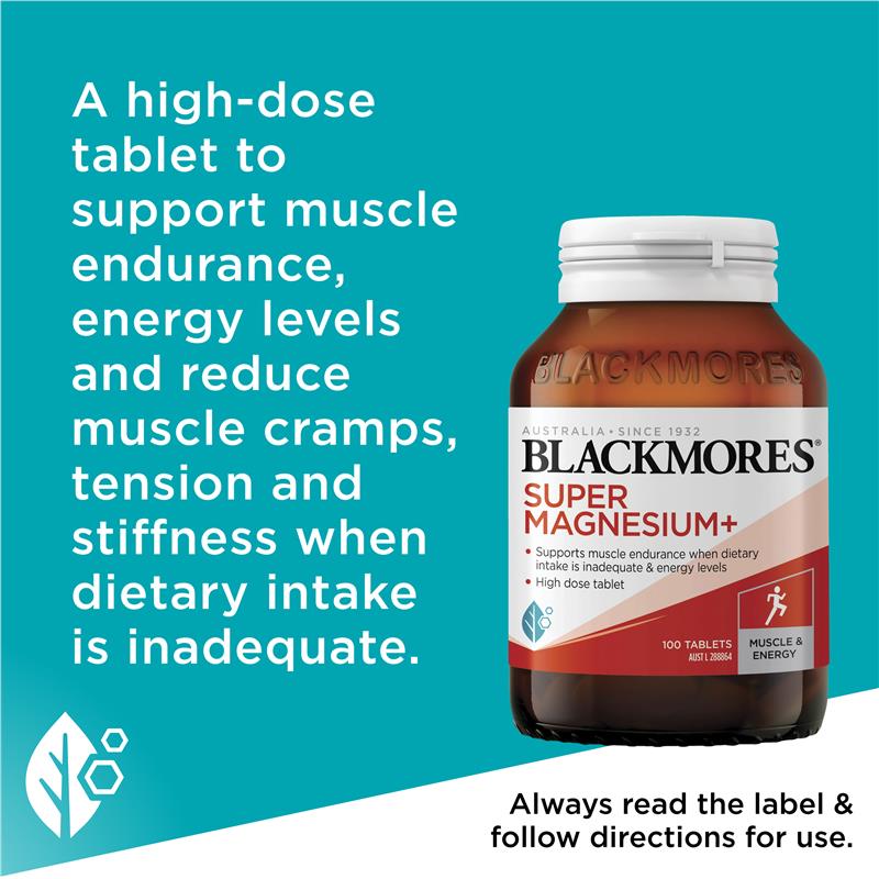 Blackmores Super Magnesium Plus 100 Tablets - GimmeNow