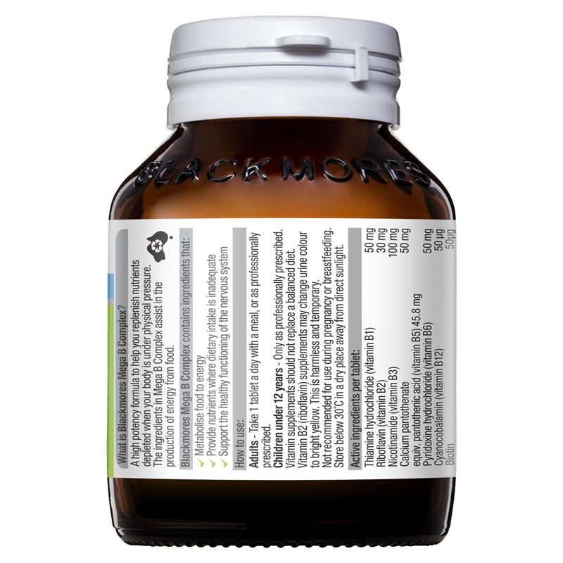 Blackmores Mega B Complex 75 Tablets - GimmeNow