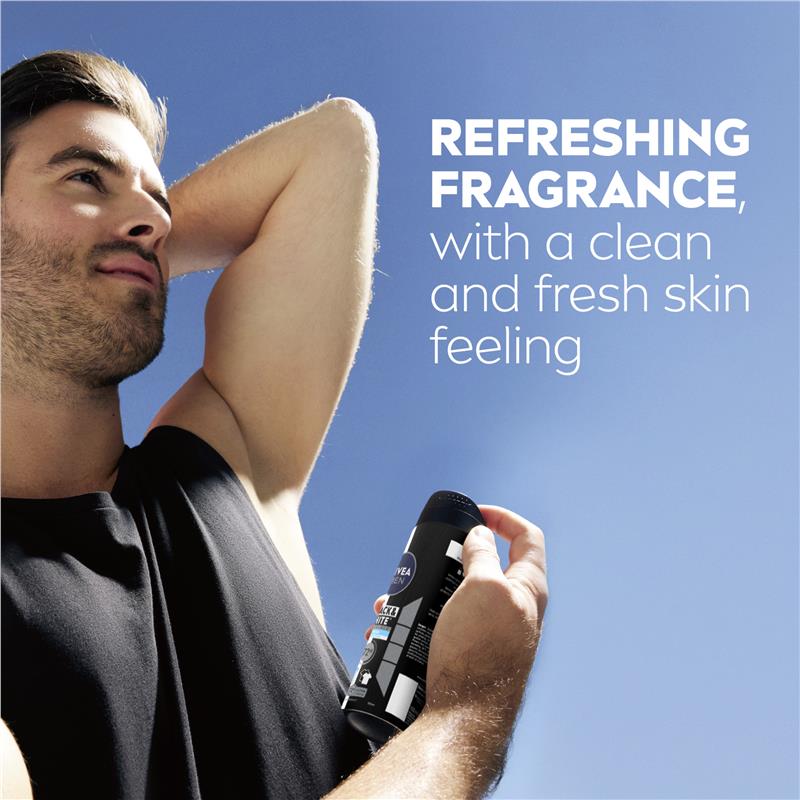 NIVEA MEN Black & White Fresh Aerosol Deodorant 72H Protection 250ml