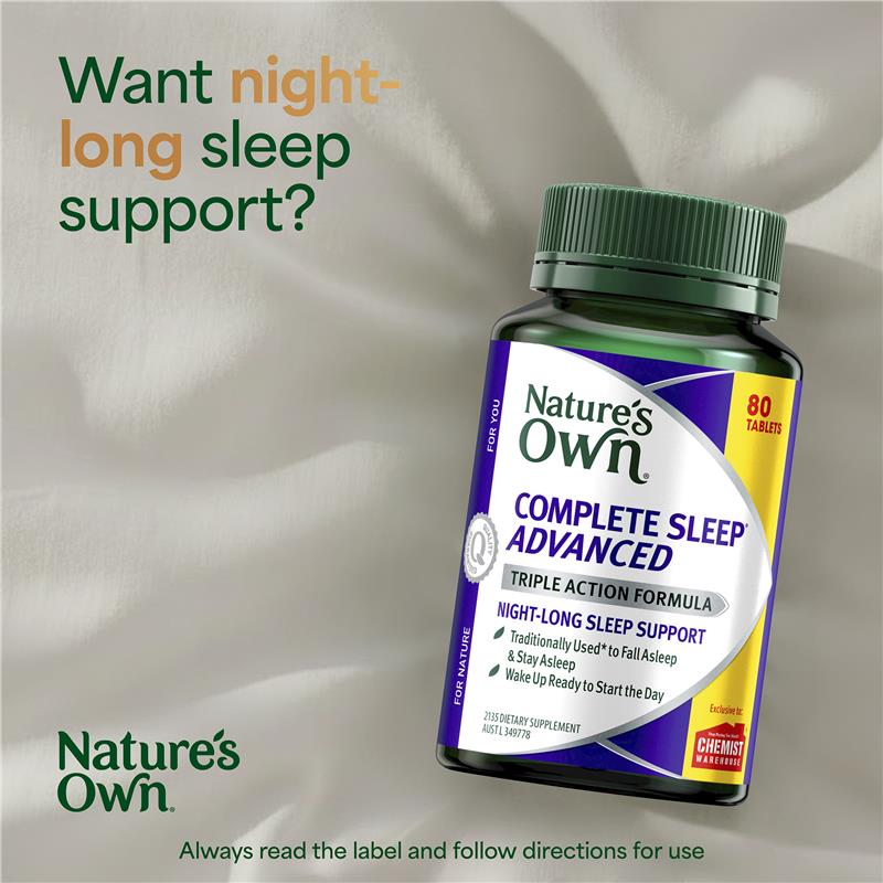 Nature's Own Complete Sleep Advanced 80 Tablets Exclusive Size