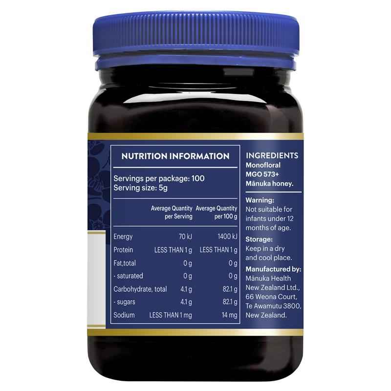 Manuka Health MGO573+ UMF16 Manuka Honey 500g (NOT For sale in WA)