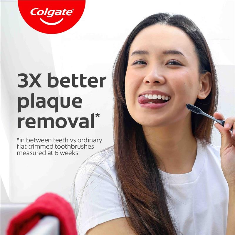 Colgate Toothbrush Slim Soft Charcoal Ultra Soft Bristles