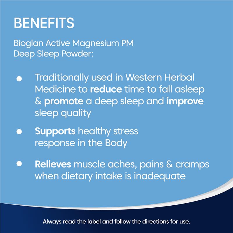 Bioglan Active Magnesium PM Deep Sleep Formula 240g