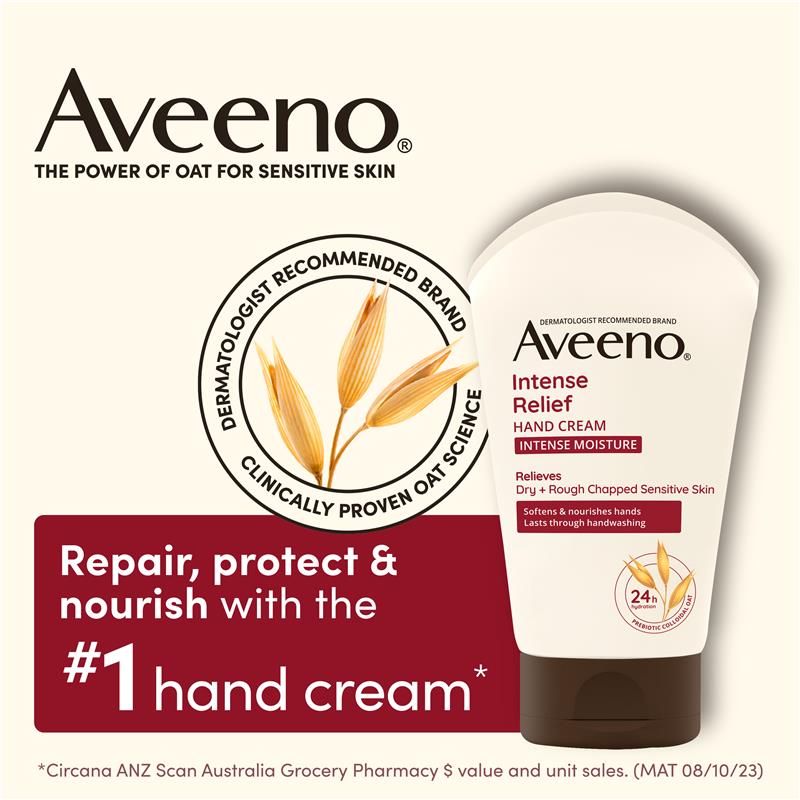 Aveeno Intense Relief Soothing Fragrance Free Hand Cream 100g