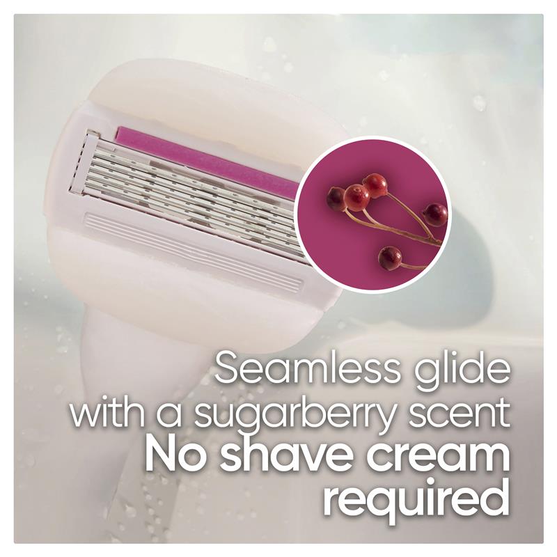 Gillette Venus Comfort Glide Sugarberry Blade Refills 4 Pack