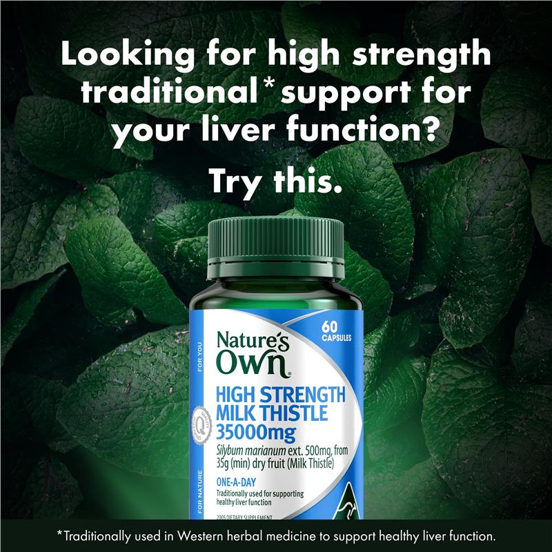 Nature's Own Milk Thistle 35000mg 60 Capsules - GimmeNow
