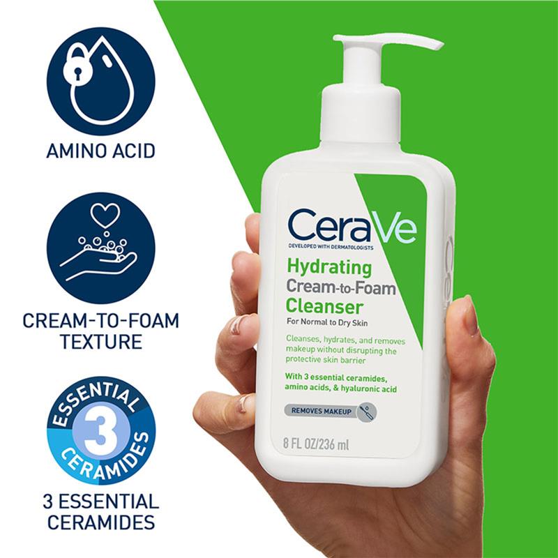 CeraVe Hydrating Cream To Foam Cleanser 236ml