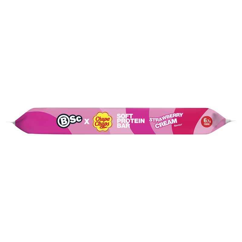 BSc x Chupa Chups Soft Protein Bar Strawberry Cream 55g